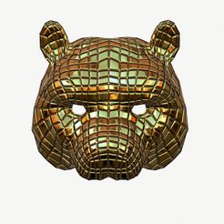 Bear_Image.jpg Télécharger fichier Jeu de calmar Masque d'ours Modèle VIP Modèle 3D Low-poly • Plan imprimable en 3D, gilviel