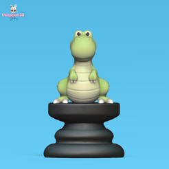 Dinosaur-Chess-5.png Fichier 3D Échecs des dinosaures - TRex - King・Modèle imprimable en 3D à télécharger, Usagipan3DStudios