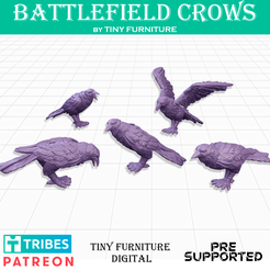 Crows_MMF.png STL file Crows・Template to download and 3D print