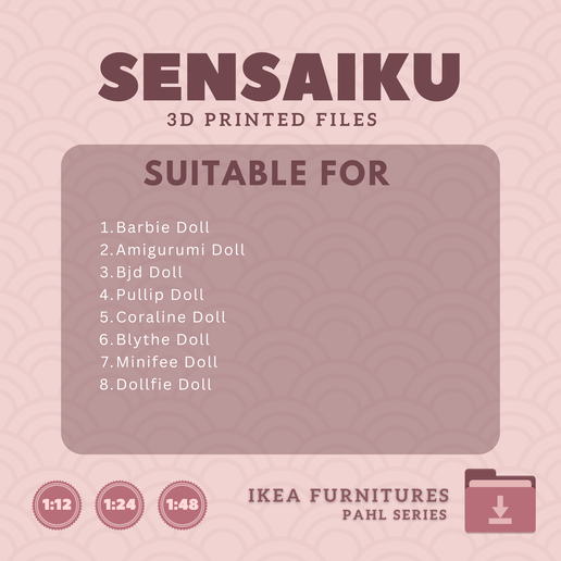 01.-PAHL-Desk-6.png Miniature Replica 01. PAHL Desk for Miniature Dollhouse - IKEA - 3D Print Instant Download