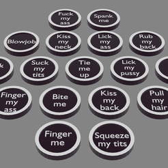 Tokens.png STL-Datei Sex Tokens・Vorlage für 3D-Druck zum herunterladen