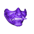 Mask_Oni_Full_125mm.obj Samurai demon mask 3D printed model
