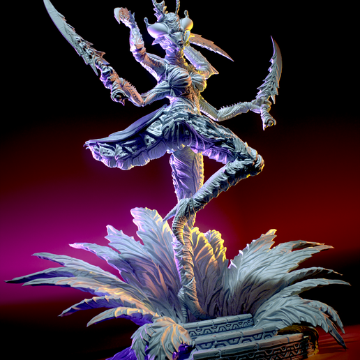 2_Full-side-3-30.png Mantis, insectoid blade dancer 3d print figurine
