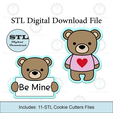 Etsy-Listing-Template-STL.png Teddy Bear Cookie Cutters with Name Placard option | Digital Download STL Files