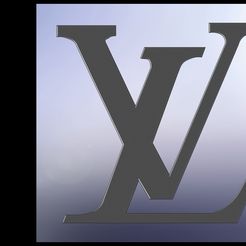 lvrender2.JPG STL file Louis Vuitton logo・3D print design to download