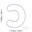 letter_c~6.25in-cm-inch-top.png Letter C Cookie Cutter 6.25in / 15.9cm
