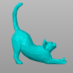 stretchcat1.png Low Poly Stretching Cat