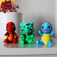 06.png Pokemon Bulbasaur Multicolor Flexi Print-In-Place + figura y llavero