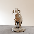 goat-statue-low-poly-3.png Indian goat low poly statue stl 3d print file