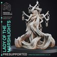 lady-of-the-marshlights-3.jpg Lady of the Marshlights - D&D Undead Boss Monster - PRESUPPORTED - 32mm scale