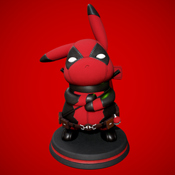 Front.png 3D file Pikachu - Deadpool 3D print model・3D print object to download