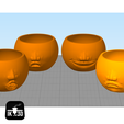4.png Funny Facial Expression Planters Set of 4 / Candle Holders / Containers