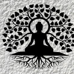 Sin-título.jpg buddha yoga meditation decorative painting wall art tree of life wall mural