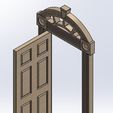 SS1.jpg 1/12 Hinged dollhouse front door (Hinged model No.16) + Detailed door frame