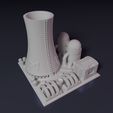 Power-plant-1.png 3D file Nuclear power plant - Building - For board games like Monsterpocalypse・3D printable design to download