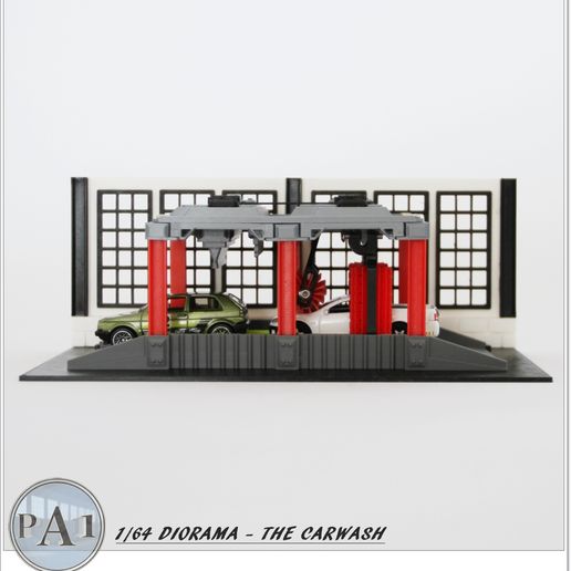 🚗 Car wash diorama for 1/64 scale diecasts (HotWheels, matchbox