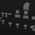 Fasteners-and-spike-plates.jpg MechWarrior Style Bolt-ons and Accessories for Battletech