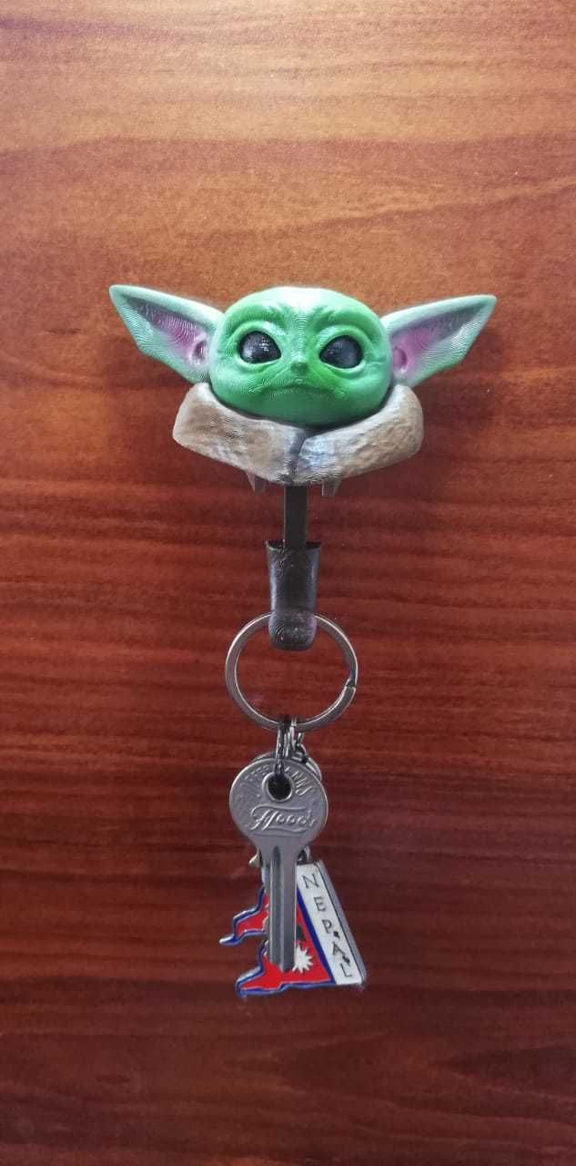 6.jpeg STL file Baby Yoda key holder・3D print design to download, Aslan3d