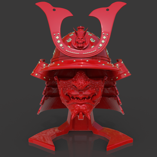 untitled.a701.703.png STL-Datei Samurai-Helm 2 (Kabuto) herunterladen • 3D-druckbare Vorlage, Omassyx