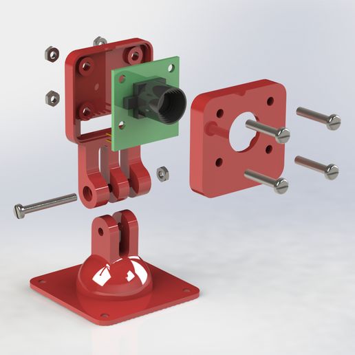 Collapsible Camera Case (For Arducam OV2640) 3D model