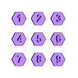 Magic_Square100mmNumbers.stl Magic Square, Matemáticas, Recreativo, Plaza Luo Shu, Lo Shu, 洛 书