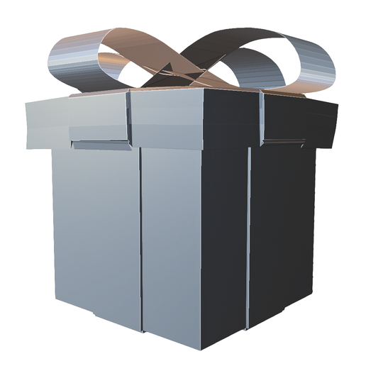 Modern Gift Box with Ribbon