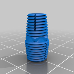 parametric-tapered-thread_NEMA_5mm_coupler_M6_petg_collet.png Free 3D file Axle tapered thread_coupler 10-8 and 5-M6 also 6.35-10・3D printer model to download
