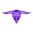 Bull_scull_merge.stl Bull Scull Scary Bull Scull Decor on wall 3D print model