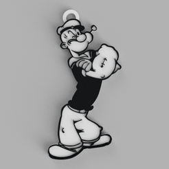 tinker.png Free STL file Popeye The Sailor , keychain - pendant - earring・3D printer design to download