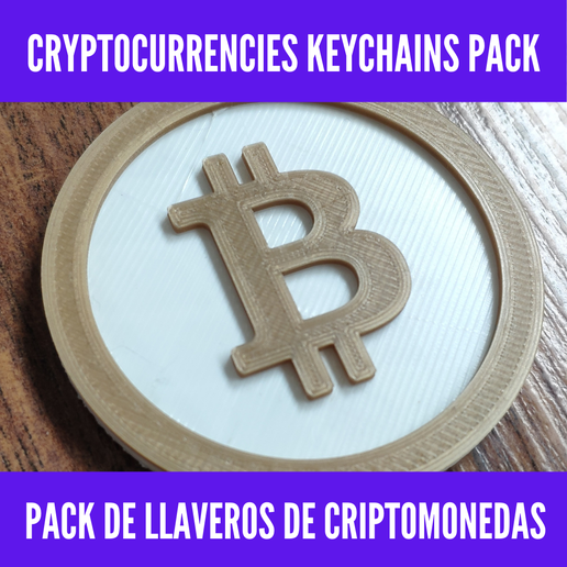 Cryptocurrencies keychains pack - Pack de llaveros de criptomonedas - 3D model önizlemesi
