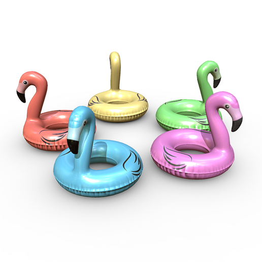 1.png Low Poly Flamingo / Unicorn Pool Floats