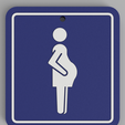 Colgante-embarazada.png Pregnant Parking Pendant Sign