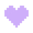 BlackRedWhite - Interlocking Pixel Heart (Full - Right).stl 3D MULTICOLOR LOGO/SIGN - Interlocking Pixel Hearts