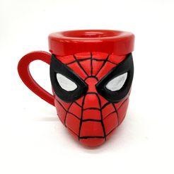 taza spiderman.jpg Бесплатный STL файл Spider-Man Mug・3D-печатная модель для скачивания