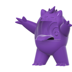 Gigantamax Gengar SLA v3.png STL-Datei Gigantamax Gengar (Pokemon) キョダイマックス ゲンガー kostenlos・3D-Druckvorlage zum Herunterladen
