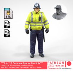 UK_Police.3-e.jpg Download 3MF file N7 UK Police with unique hat • Design to 3D print, nasiri12460