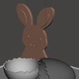 BunnyStandEggCrashD.png Happy Easter Bunny Stand Egg Cracked - Conejo Felices Pascuas huevo