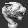 07.png Leopard Head AM27 3D print model
