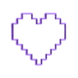 Pixel_Heart~7.25in_depth_0.5in.stl Pixel Heart Cookie Cutter 7.25in / 18.4cm