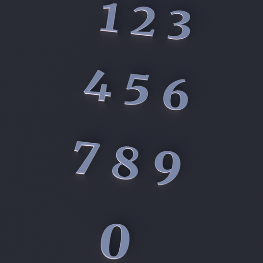🔢 Numbers・ 3D File for 3D printing・Cults