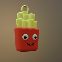 IMAGEN-1.png Free STL file French Fries Key Chain・3D printable design to download