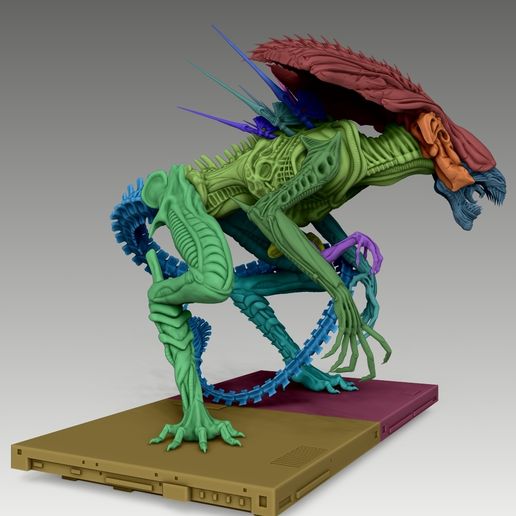 👽 Alien Queen・ STL File for 3D printing・Cults