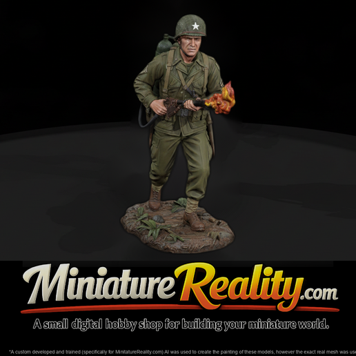 WWII US Army Flamethrower Operator Figure