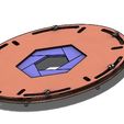 mechanical iris-hexagon cutout 3.jpg STL-Datei Gleitende mechanische Blende - Sechskantausschnitt・3D-druckbare Vorlage zum herunterladen