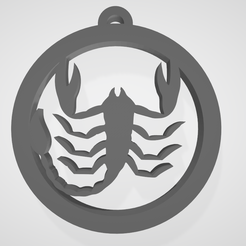 skorpion.png Fichier STL Porte-clés signe du zodiaque Scorpion・Plan à imprimer en 3D à télécharger