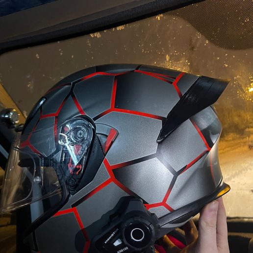 🌬️ AGV K5S Wind Deflector – Aerodynamic Helmet Add-on・ 3MF File