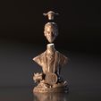 part-사본.jpg Bust of Liu Bei - Romance of the Three Kingdoms 3D print model