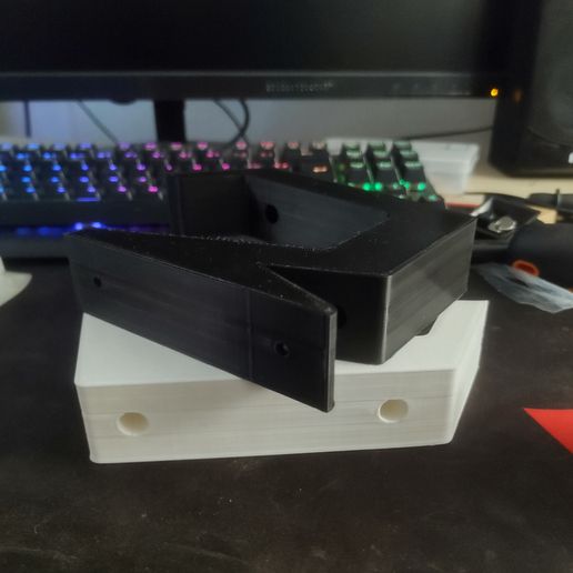 motorcycle helmet holder with screws 3D model