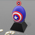 3.png Archivo STL gratis "Hucha "Egg Captain America".・Plan imprimible en 3D para descargar