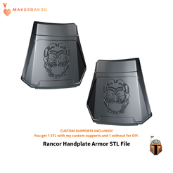 HANDPLATES-RANCOR2.png 3D file Rancor Hand Armor・3D printing idea to download